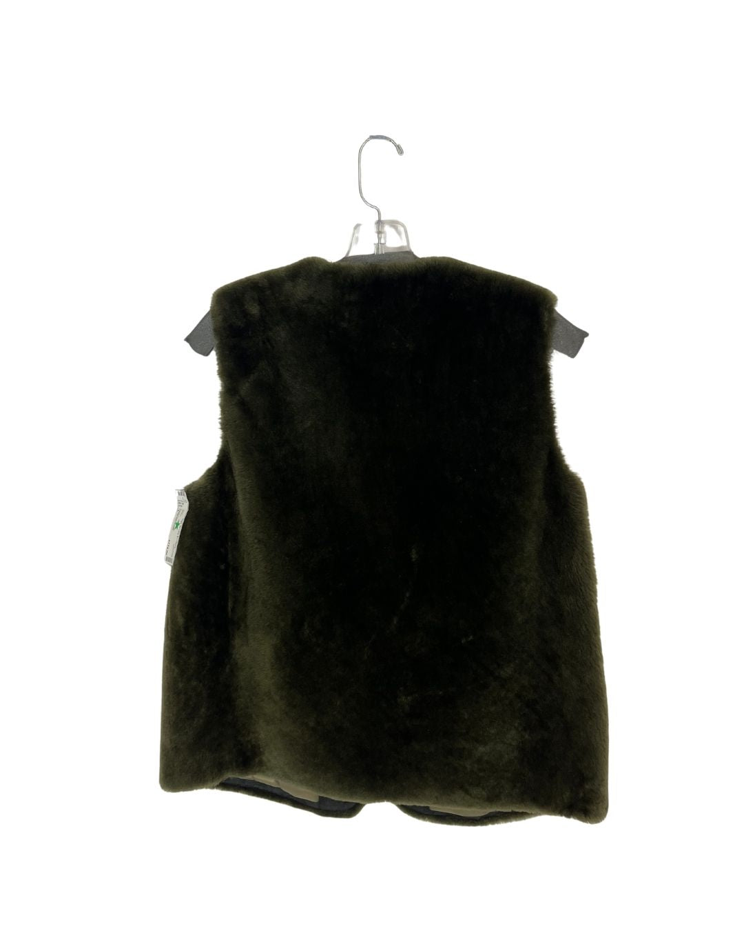 LINDA RICHARDS Dark Green Fur Vest (Size L)