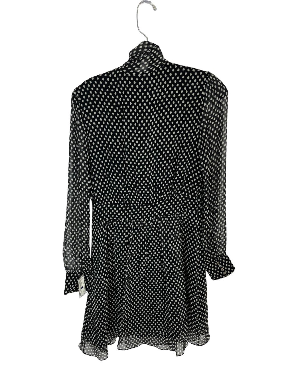 DIANE VON FURSTENBERG Arabella Black & White Silk Dress (Size 6)