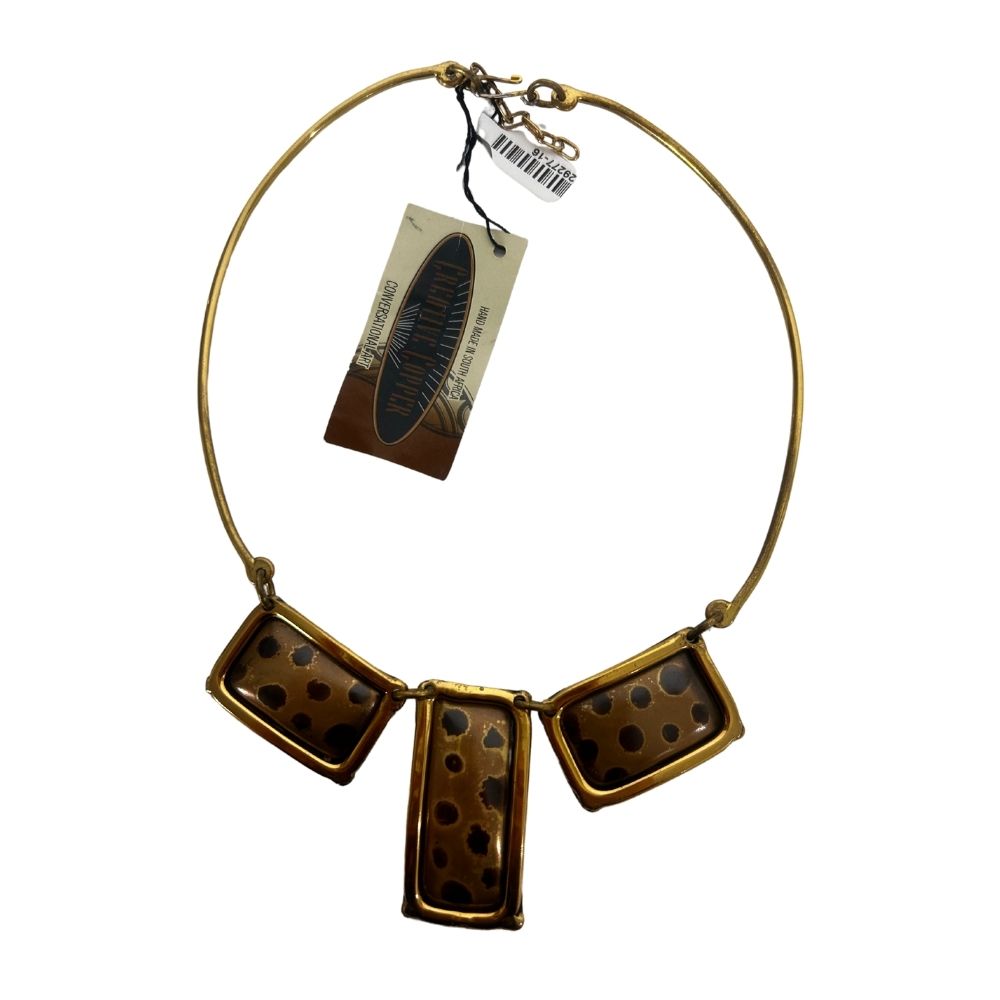 NL Leopard Print Brass Brass JEWELRY