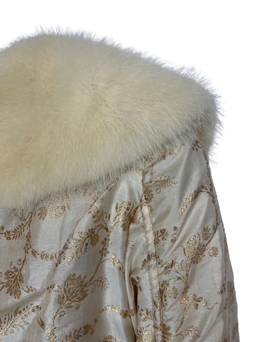 MEIKE LOCK Beige Flower Print Jacket (Size M)