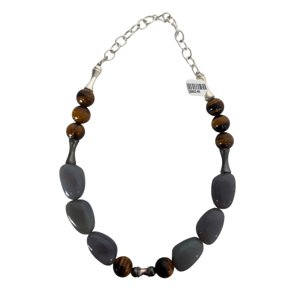 SIMON SEBBAG oval 18 in Tigers Eye Silver JEWELRY