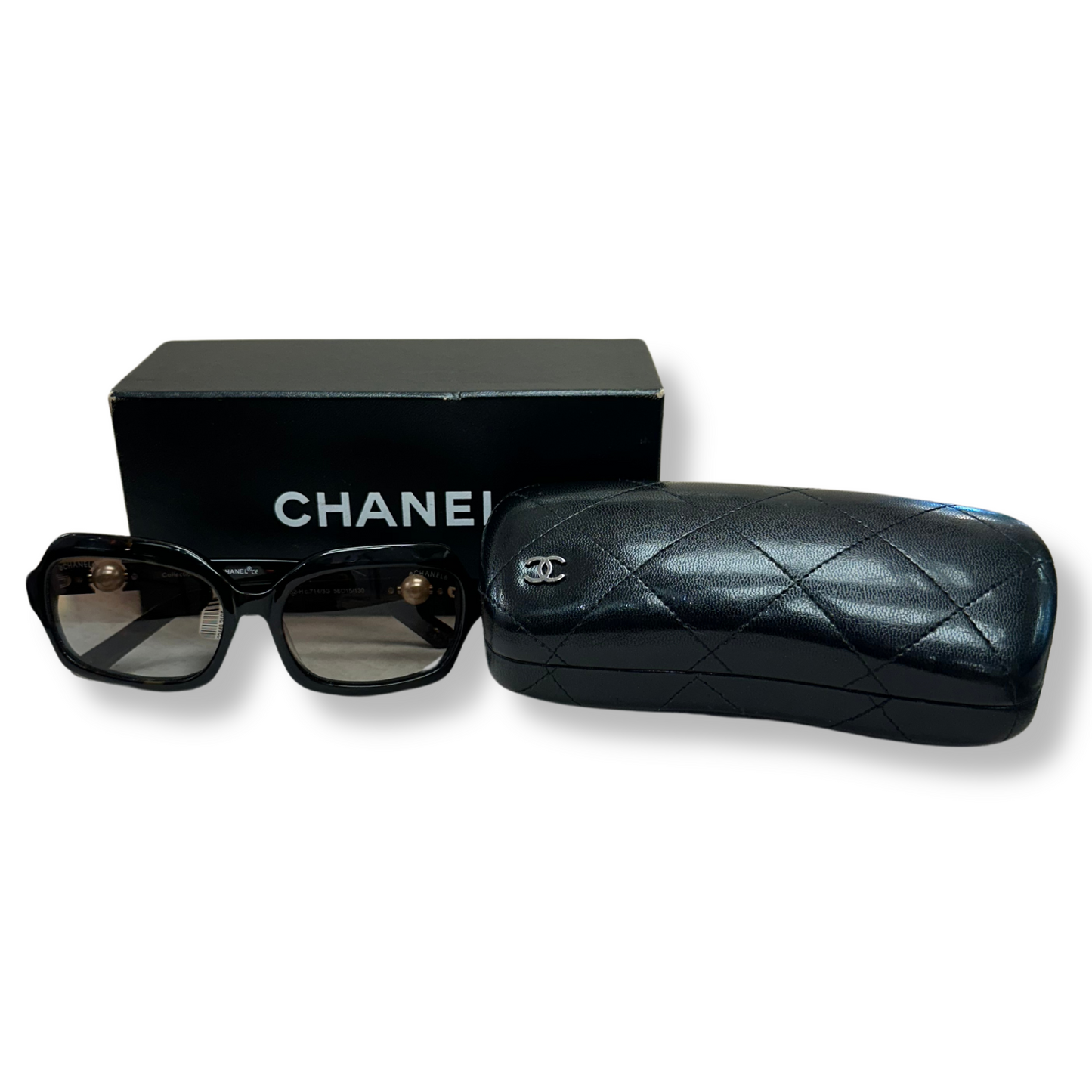 CHANEL Pearl Temple Sunglasses