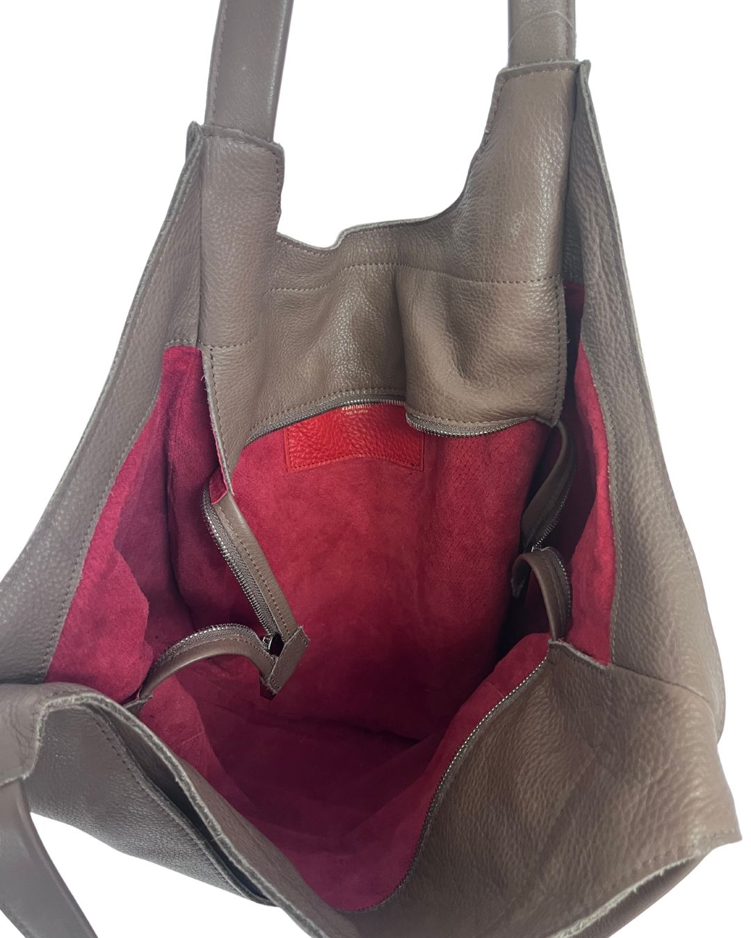 HAMMITT Taupe Leather Hobo Shoulder Bag