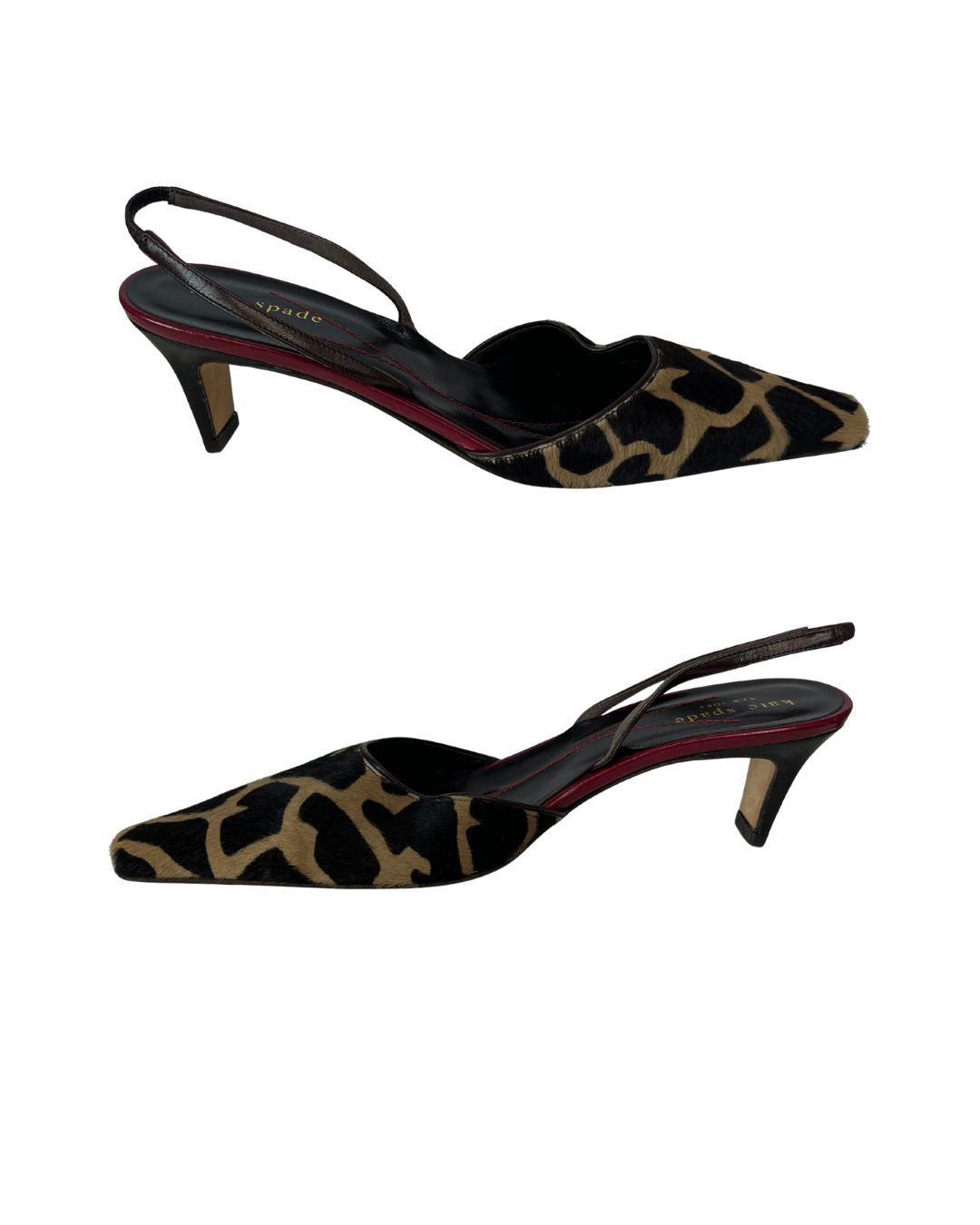 KATE SPADE Animal Print Slingback Heels (US 6)