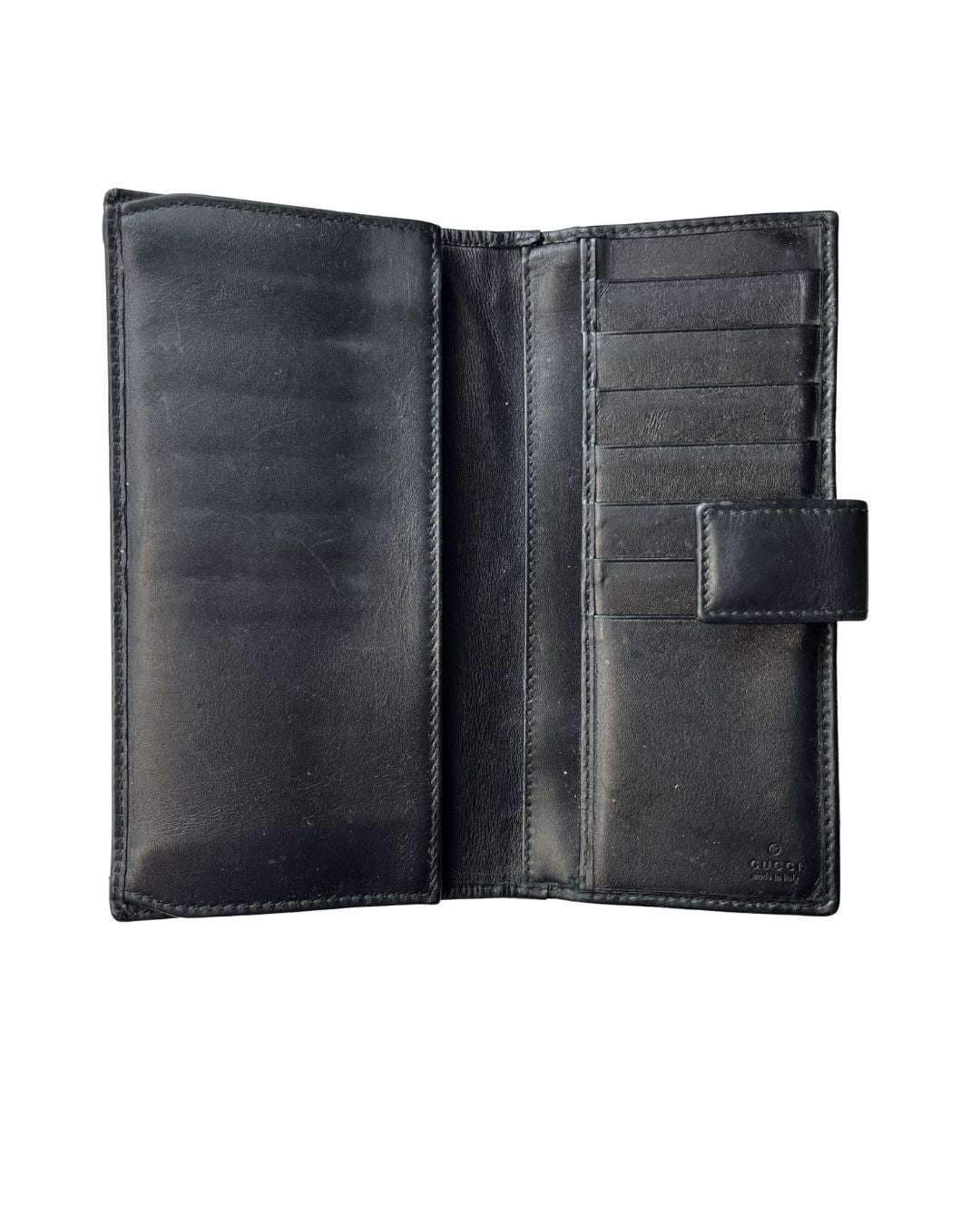 GUCCI Black Monogram GG Imprime Long Wallet