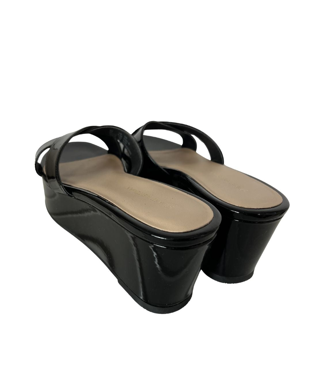 STUART WEITZMAN Black Leather Sandals (Size 6.5)