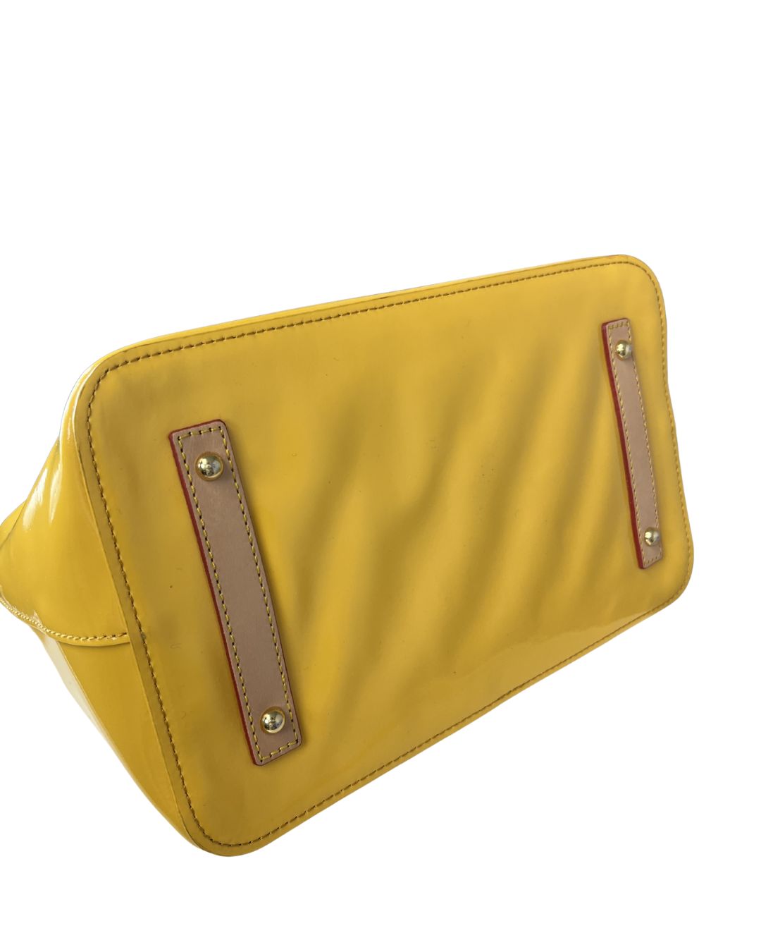 DOONEY & BOURKE Yellow Patent Leather Trina Satchel Handbag