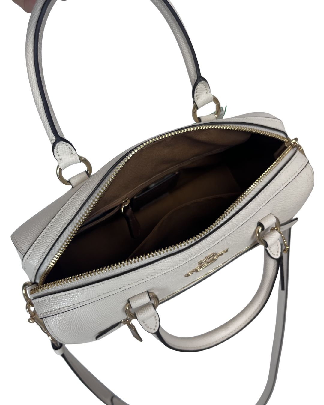 COACH White Leather Rowan Satchel Handbag