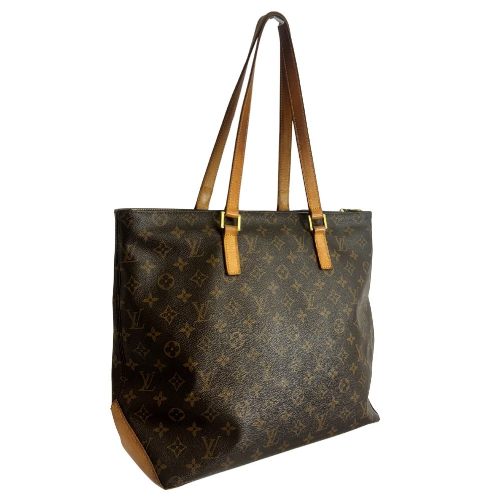 Louis Vuitton Cabas Mezzo Monogram Tote – Brown Canvas with Goldtone Hardware (Authenticated)