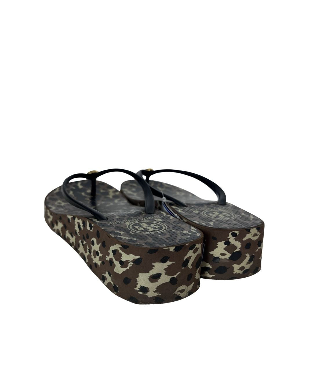 TORY BURCH Leopard Print Platform Sandals (Size 7.5)