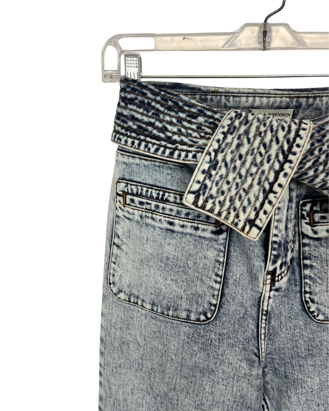 ULLA JOHNSON The Genevieve High-Rise Wide-Leg Jeans (Size XS)