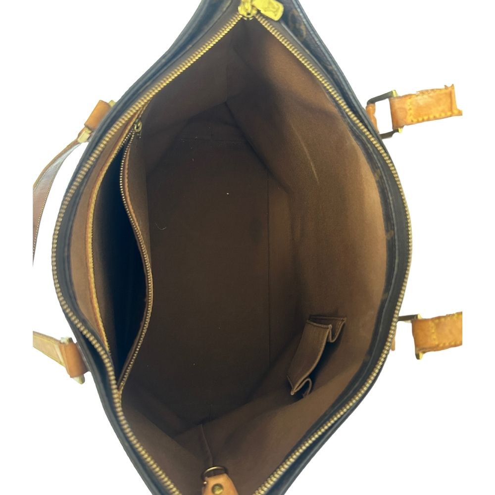Louis Vuitton Cabas Mezzo Monogram Tote – Brown Canvas with Goldtone Hardware (Authenticated)