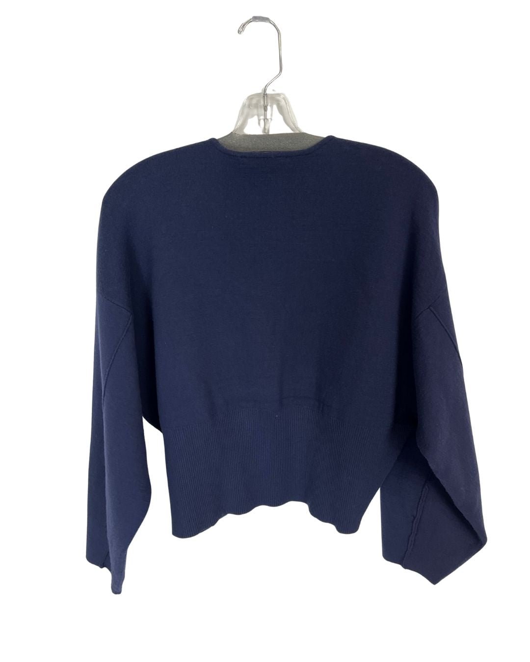 GESTUZ V-Neck Navy Blue Short Sweater (Size S)