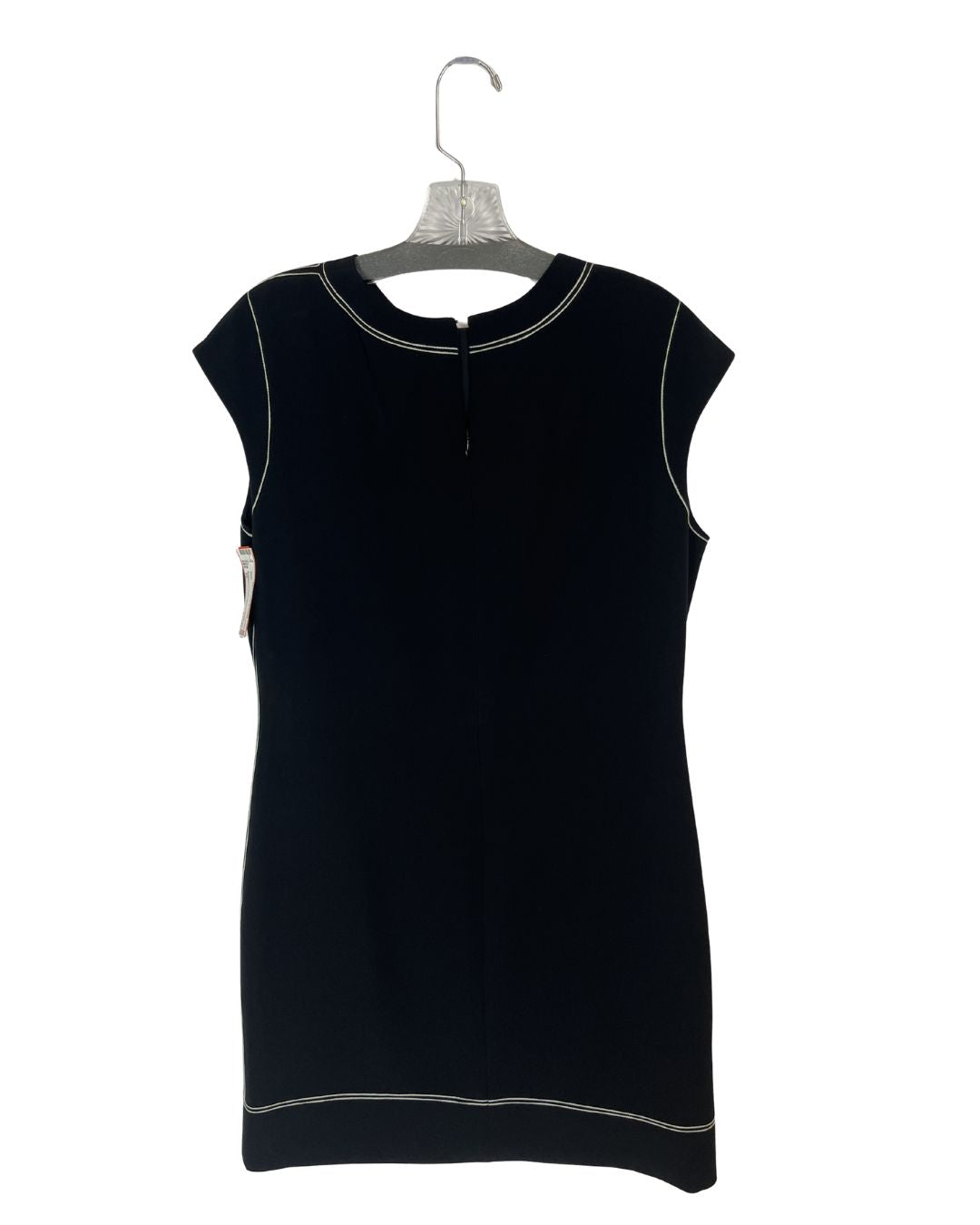 THEORY Embroidered Black Shift Dress (Size 10)