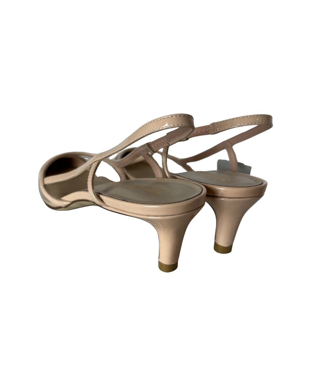 STUART WEITZMAN Nude Leather Kitten Heels (Size 6.5)