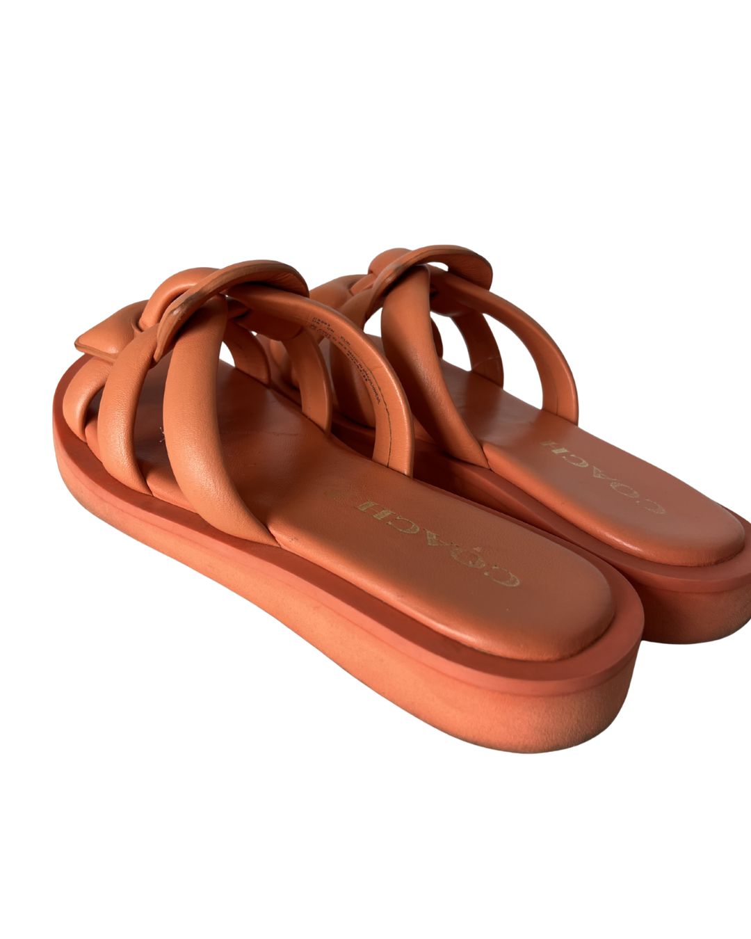 COACH Georgie Orange Slide Mules (Size 6)
