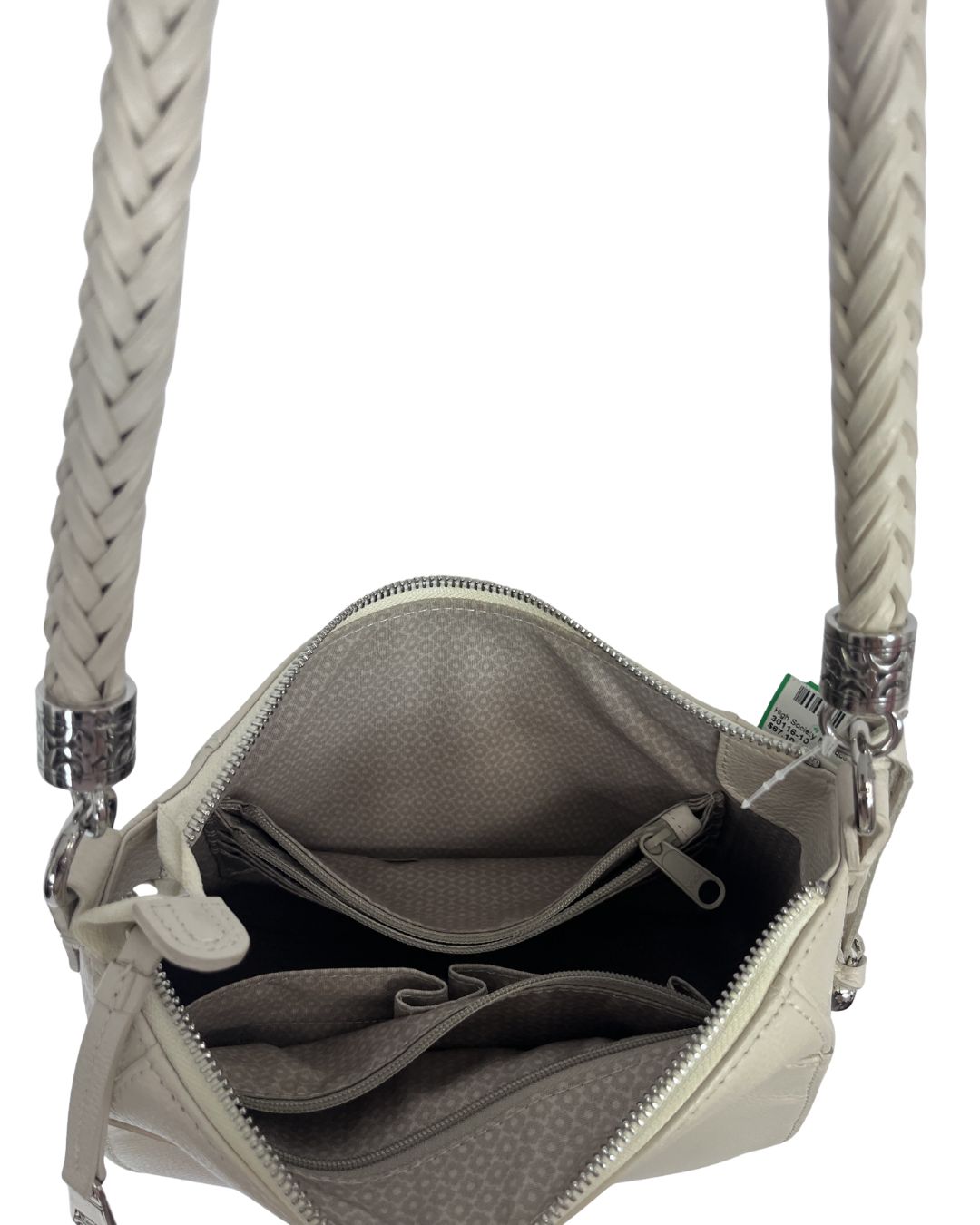 BRIGHTON White Leather Shoulder Bag