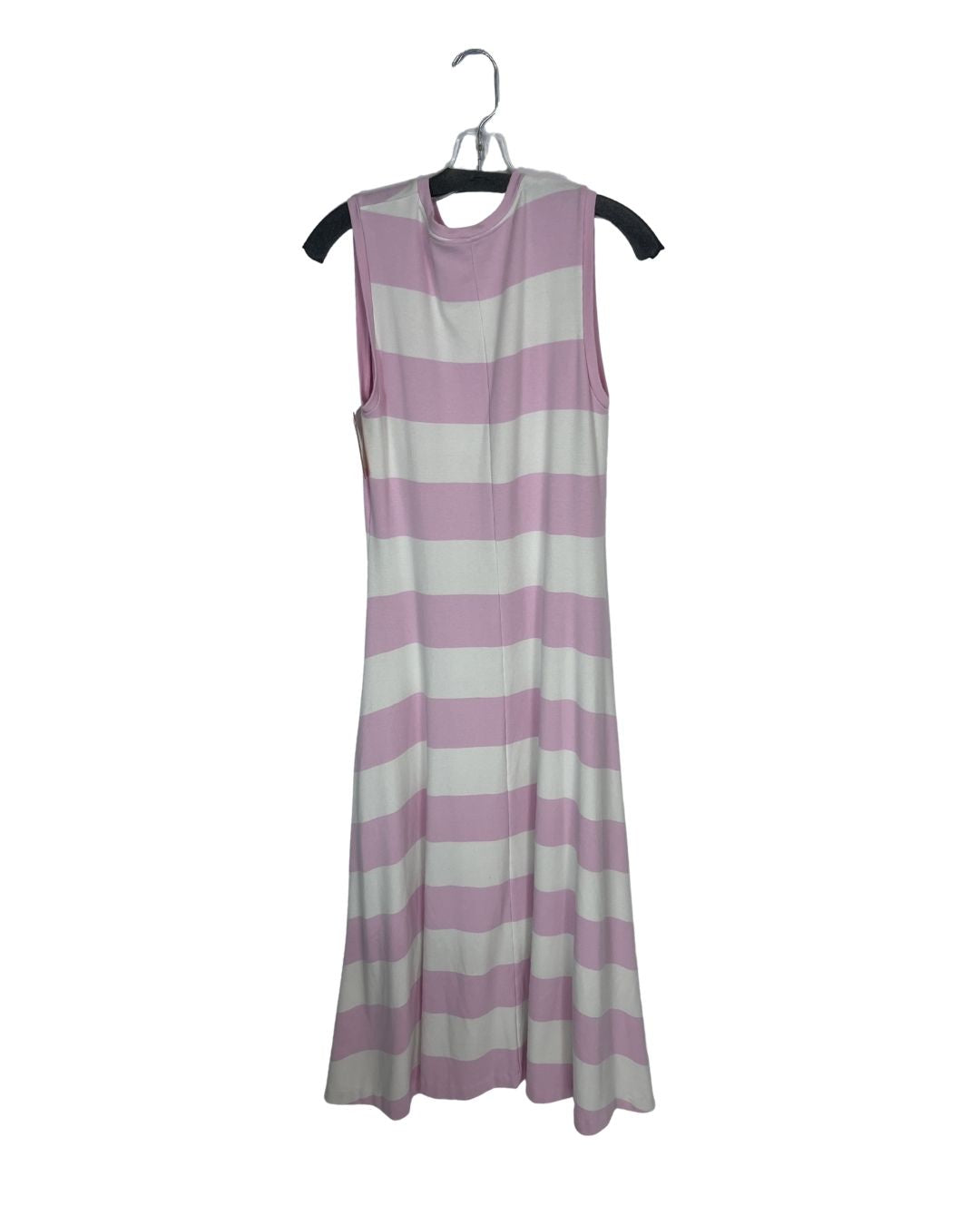 RALPH LAUREN Pink & White Stripe Maxi Dress (Size L)
