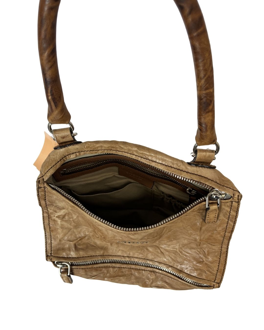 GIVENCHY Pandora Brown Leather Shoulder Bag
