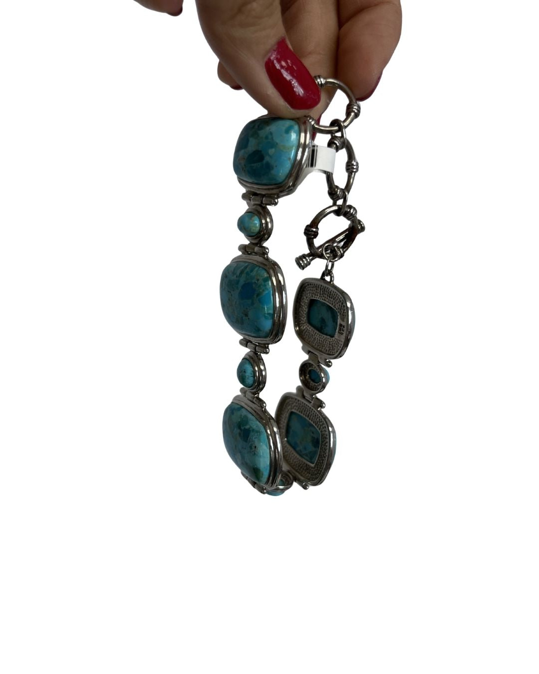 Blue Turquoise Chain Link Bracelet