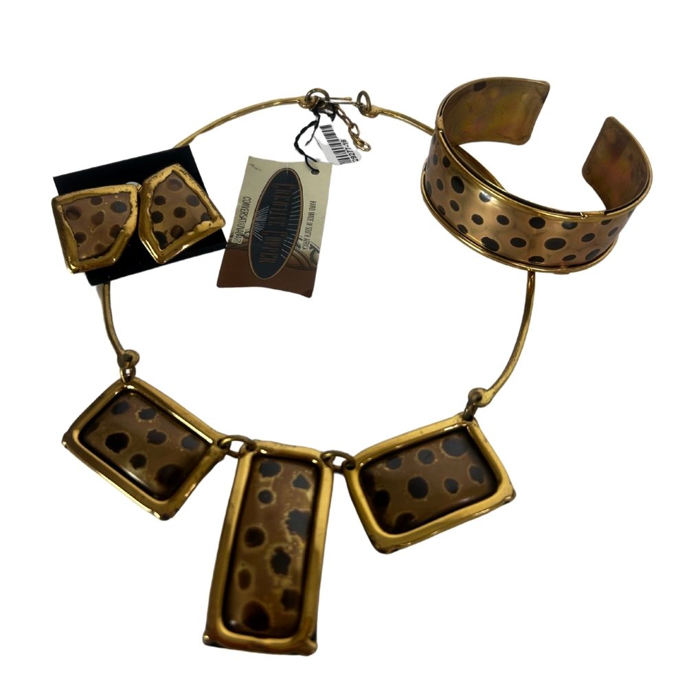 NL Leopard Print Brass Brass JEWELRY