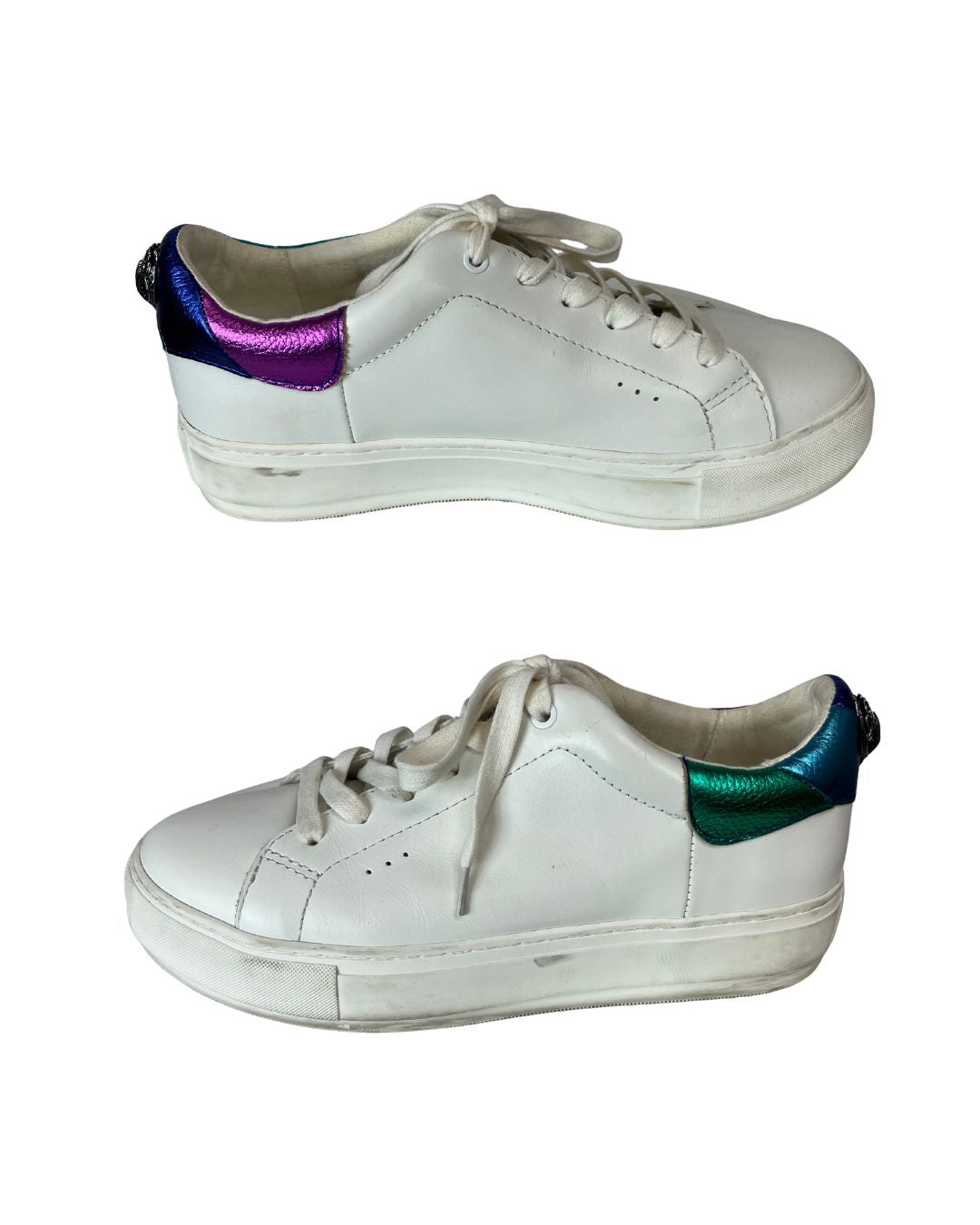 KURT GEIGER White Laney Eagle Sneakers (US 9.5)