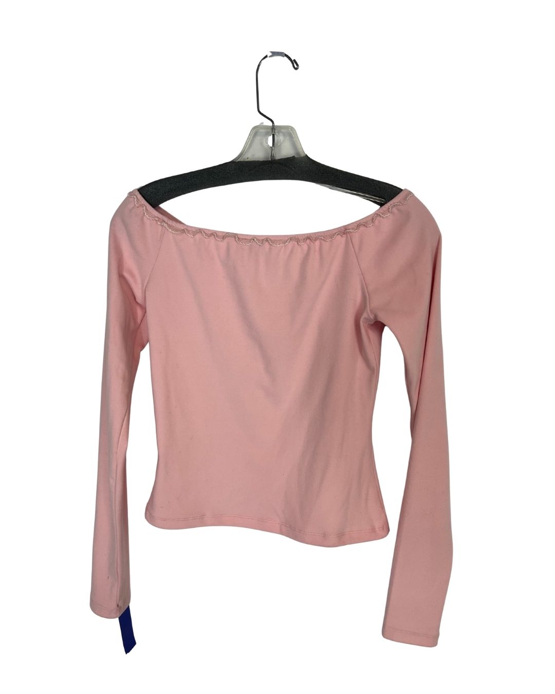 AMELIE TEJE Pink Long Sleeve Bow Top (Size M)