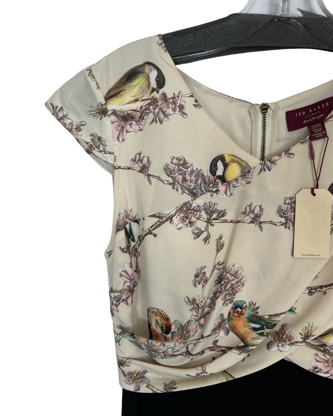 TED BAKER Brid Print Midi Dress (Size 2)