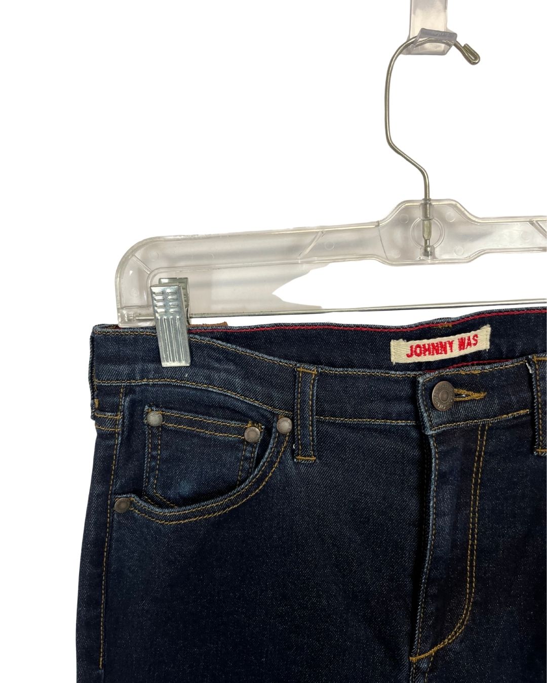 JOHNNY WAS Dark Blue Denim Skinny Jeans (Size 27)