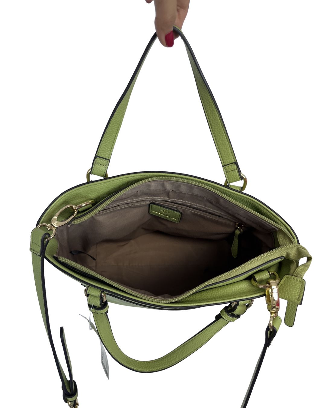 NANETTE LEPORE Green Pebbled Leather Handbag