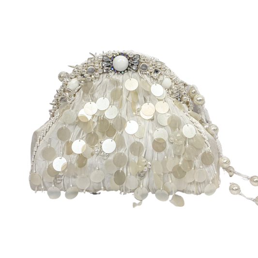 MARY FRANCES Large Sequin Beaded Fabric Bag