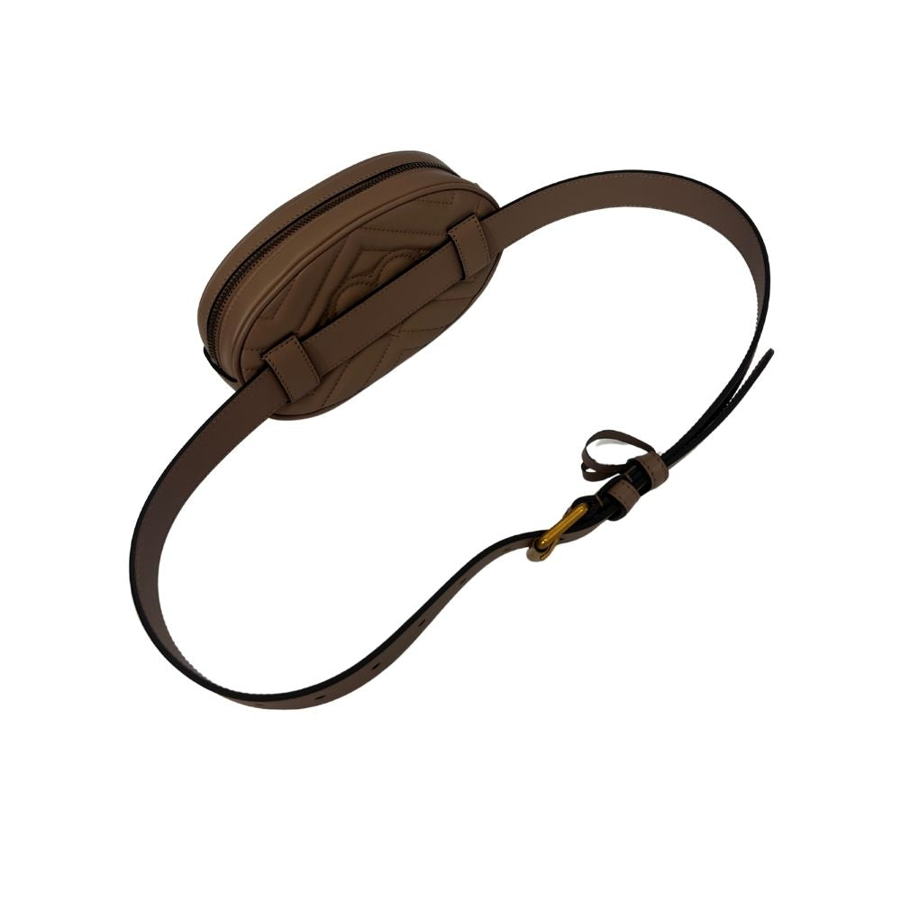GUCCI Oval Bronze Logo Belt Bag