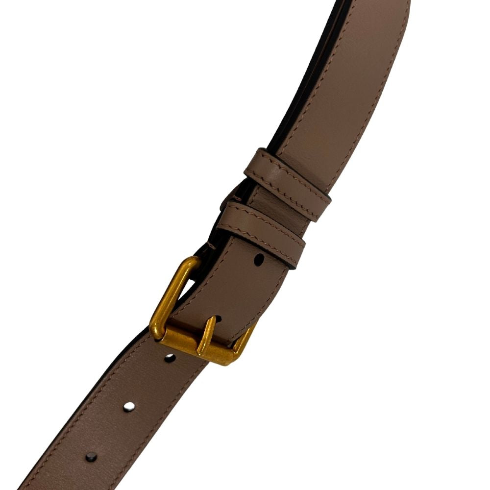 GUCCI Oval Bronze Logo Belt Bag Strap