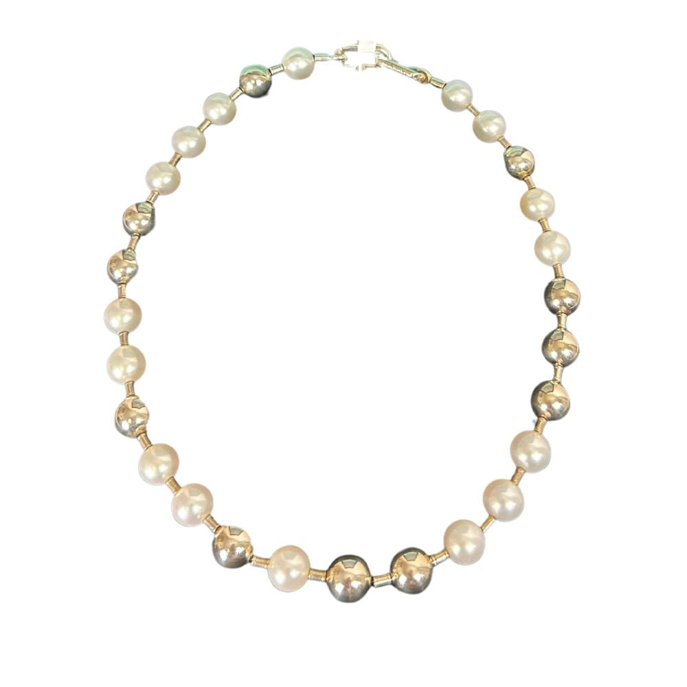 Tiffany & Co. Sterling Silver & Pearl Necklace
