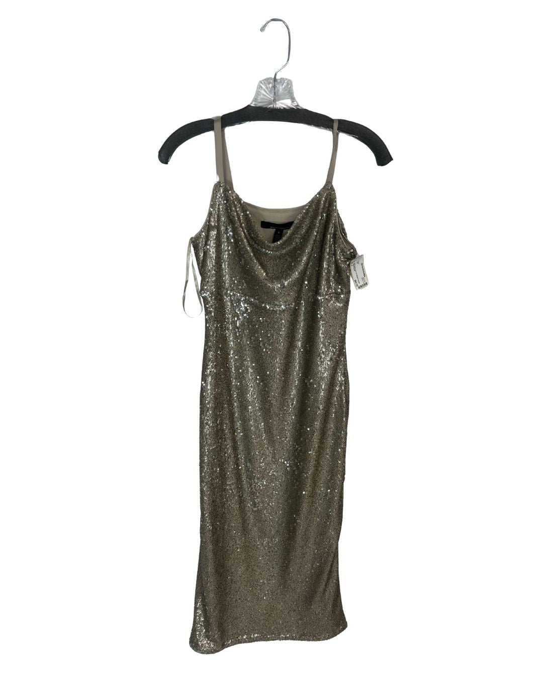 WHITE HOUSE Black Market Cowl Neck Sequin Midi Dress (Size 4)