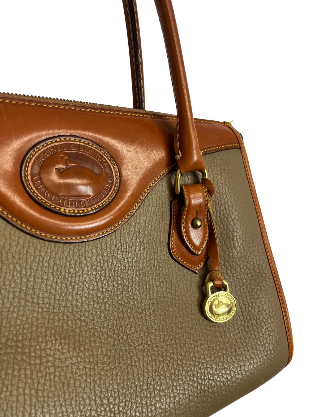 DOONEY & BOURKE Vintage Tan Pebbled Leather Handbag