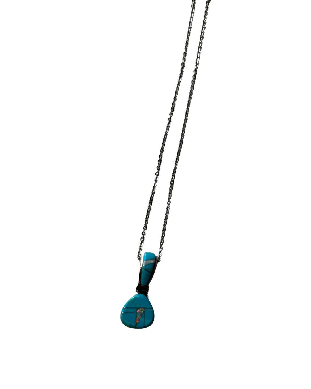 Opal & Turquoise Pendant Necklace