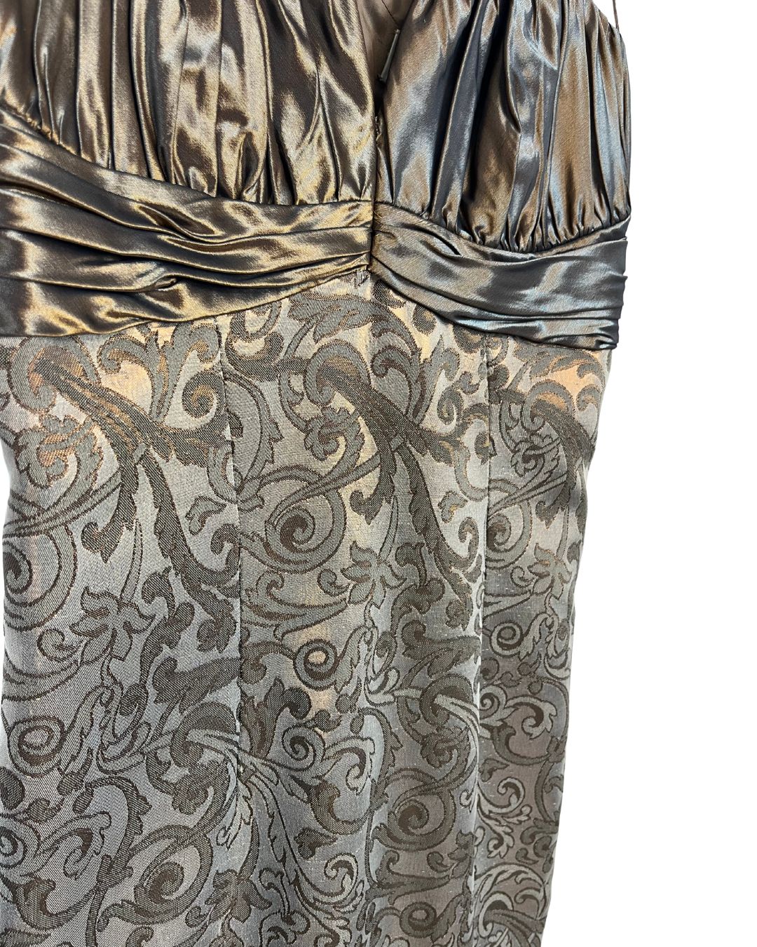 BADGLEY MISCHKA Size 8 Brown Print Gown