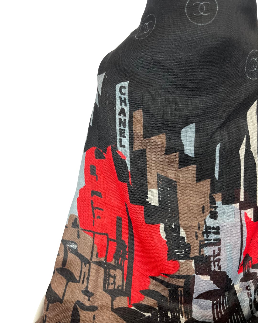 CHANEL Cityscape Scarf/Shawl