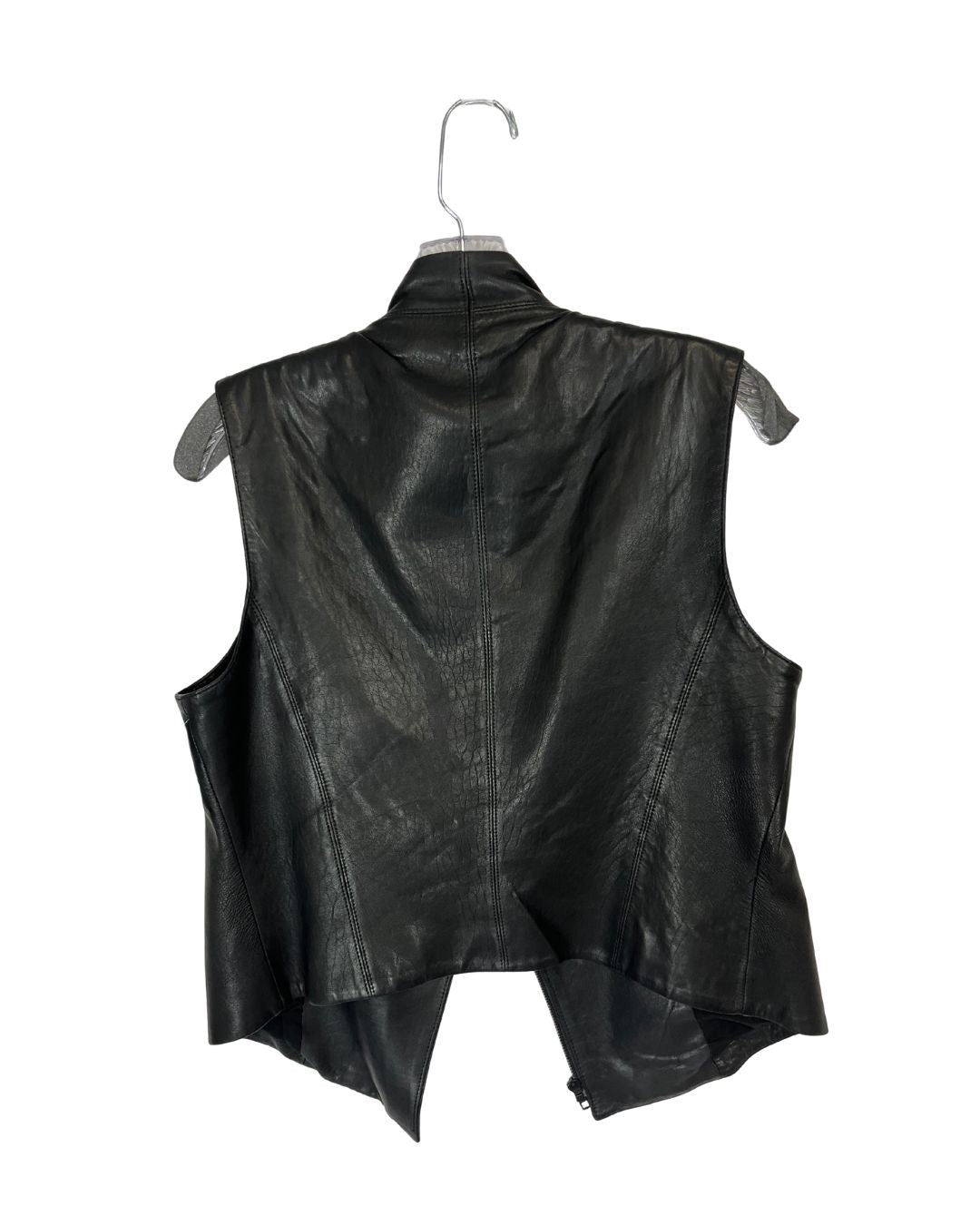 THEORY Black Leather Vest (Size L)