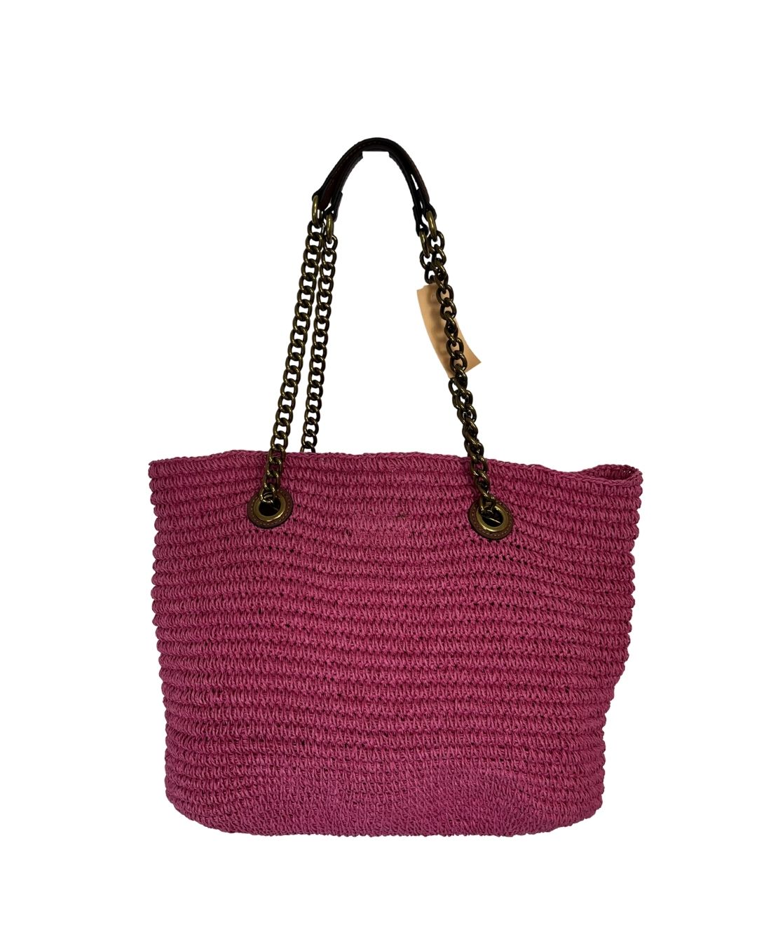 KURT GEIGER Chelsea Raffia Pink Tote Bag