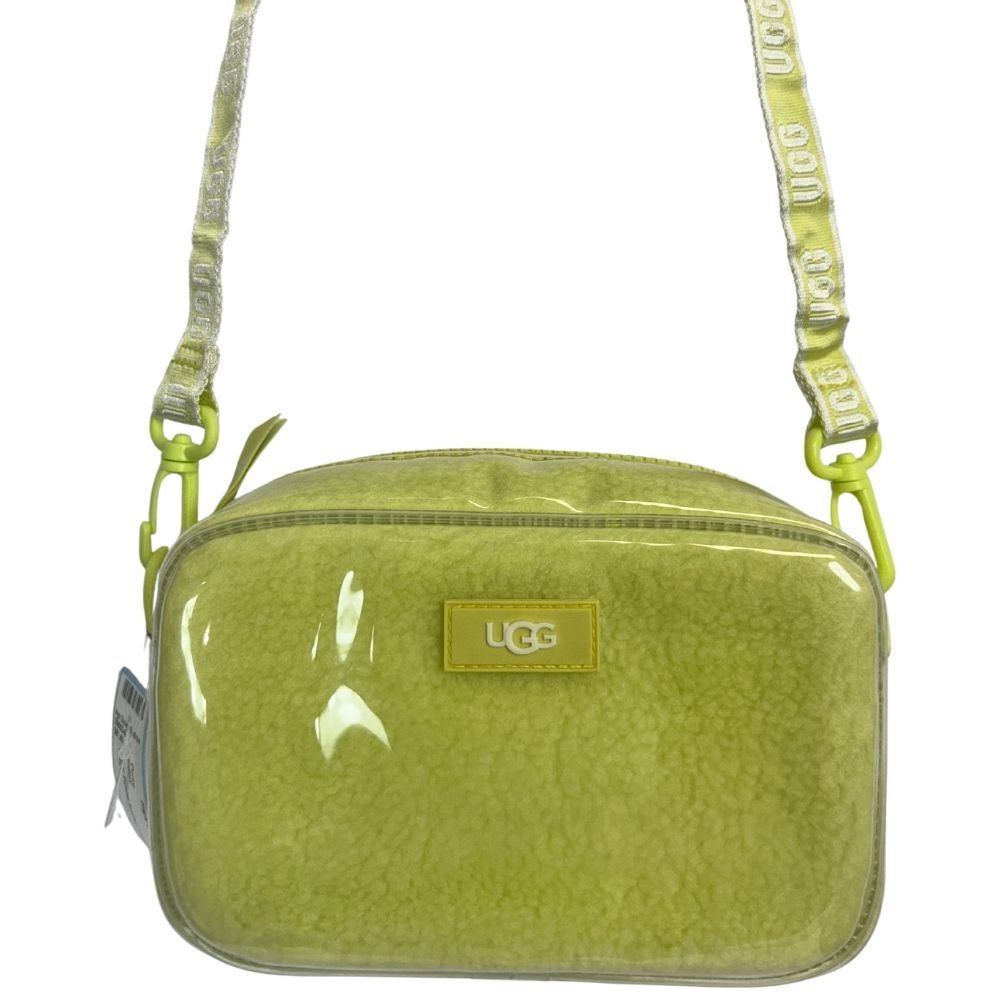 UGG Clear Patent Leather & Nylon Crossbody Bag – Celery Green (With Dust Cover)