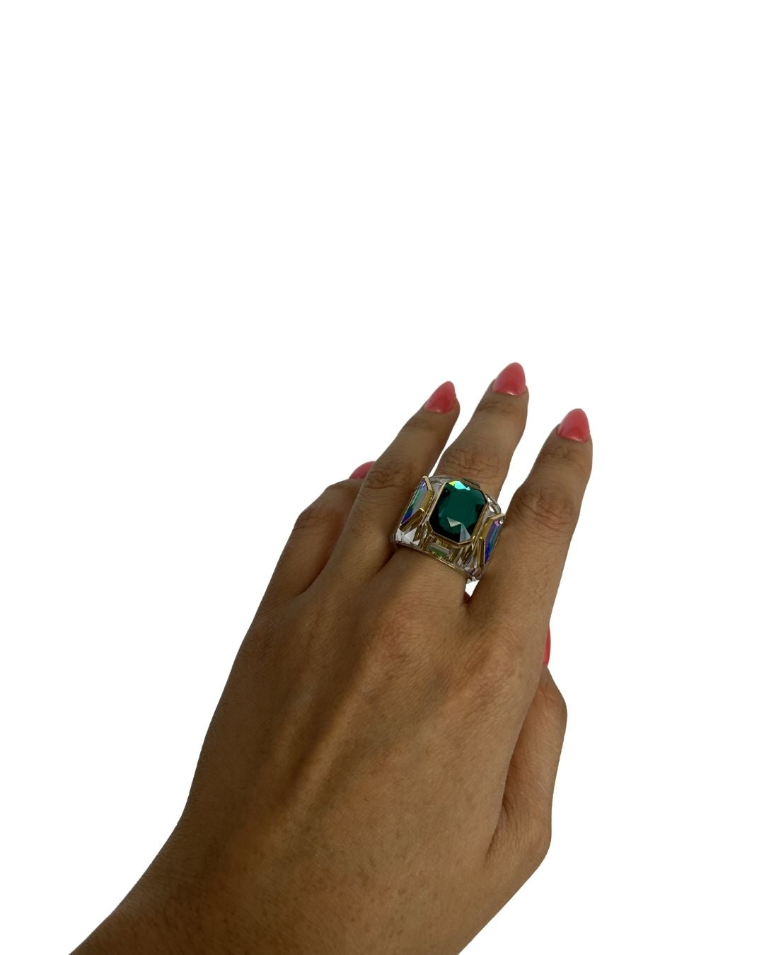 SWAROVSKI Chroma Emerald Green Cocktail Ring