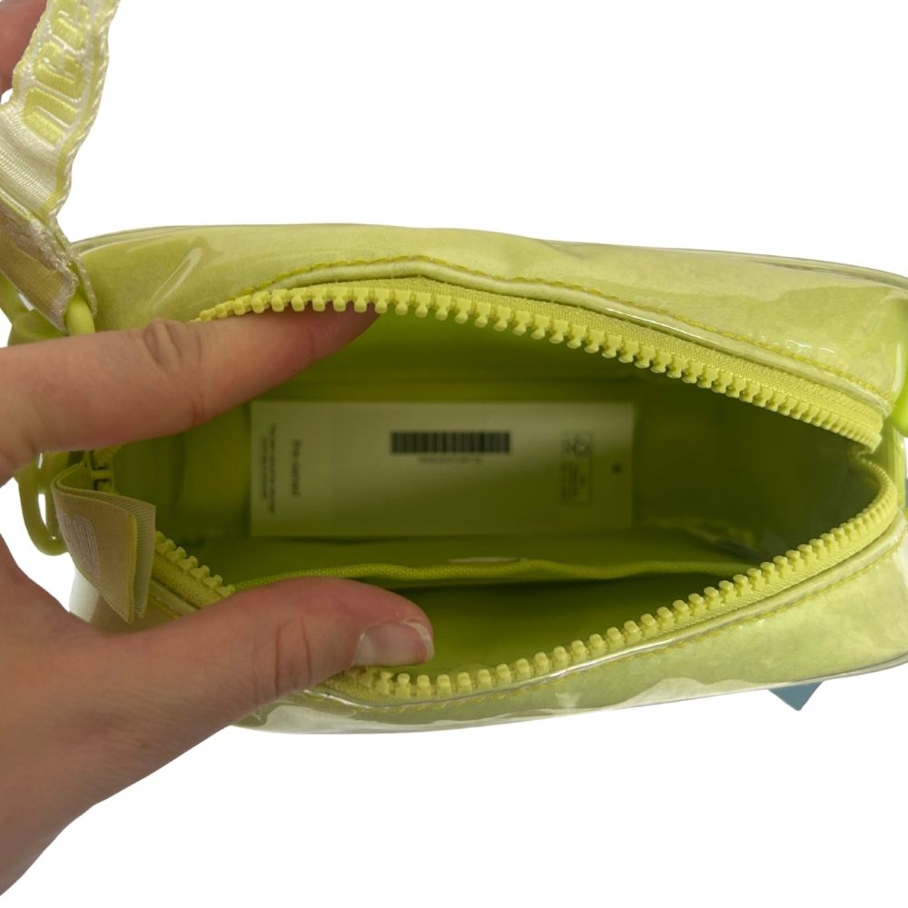 UGG Clear Patent Leather & Nylon Crossbody Bag – Celery Green (With Dust Cover)