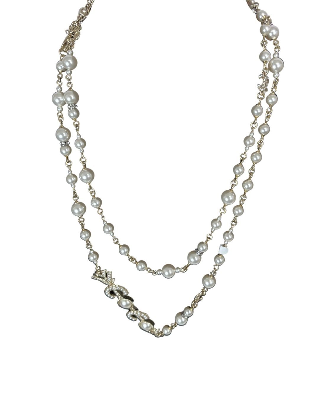 CHANEL Pearl & Crystal Necklace