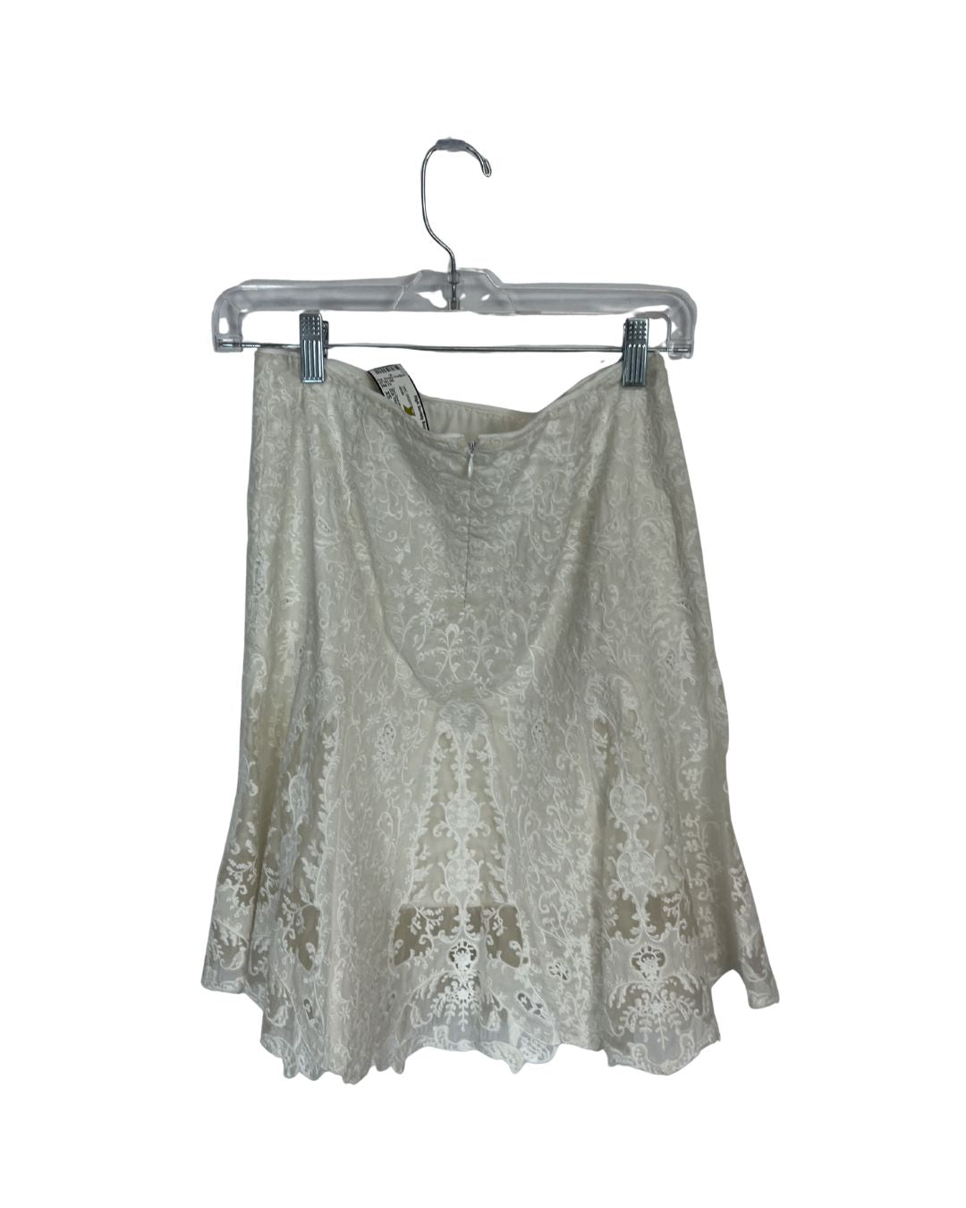 ELIE TAHARI White Lace Skirt & Blazer Suit Set (Size XS)