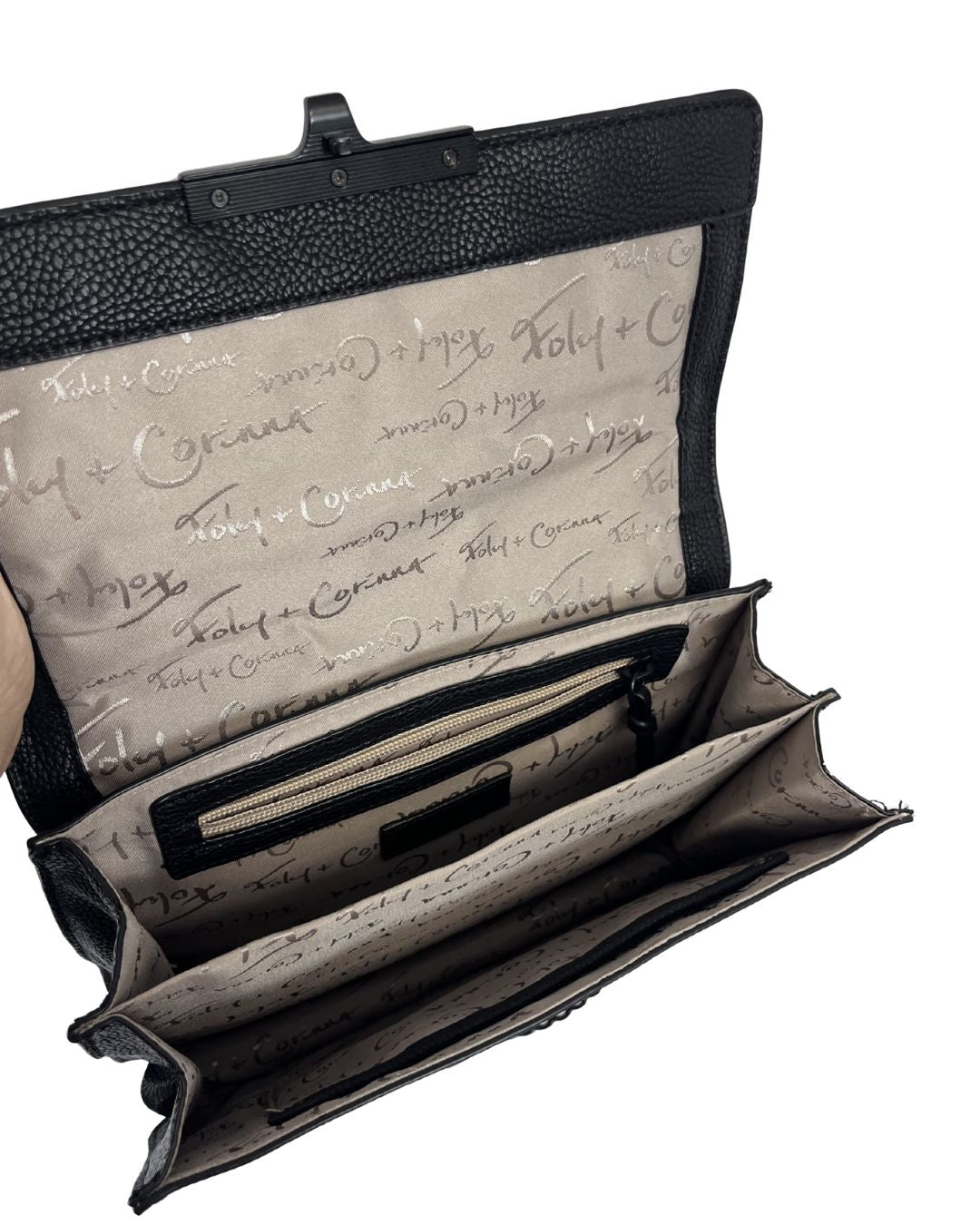 FOLEY+ CORINNA Skyline Bandit Black Leather Shoulder Bag