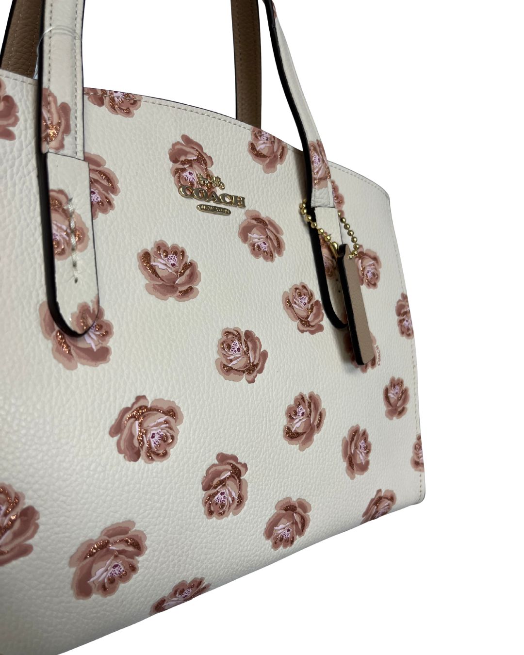 COACH Rose Print Charlie 28 Small Satchel Purse