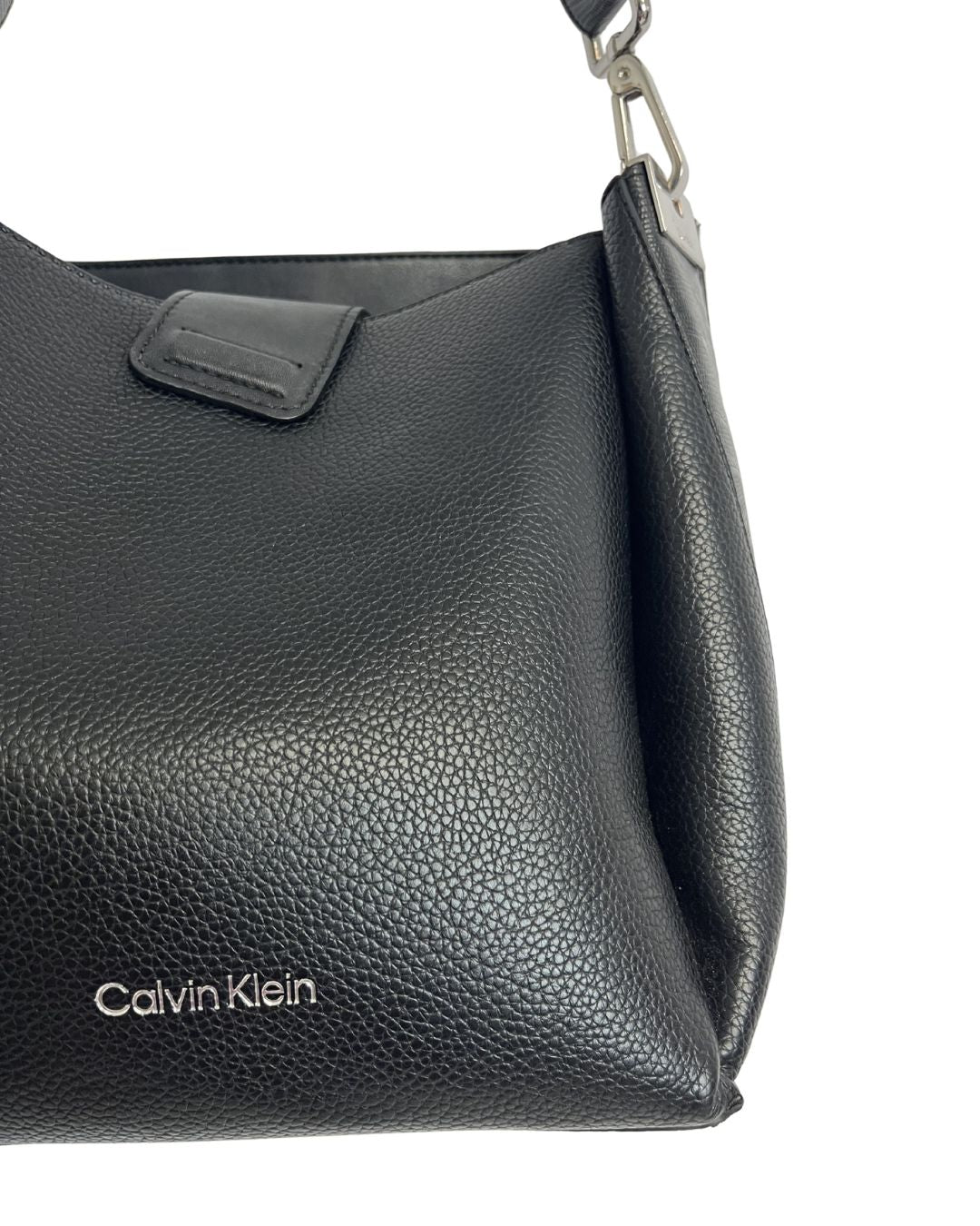 CALVIN KLEIN Black Leather Bucket Bag