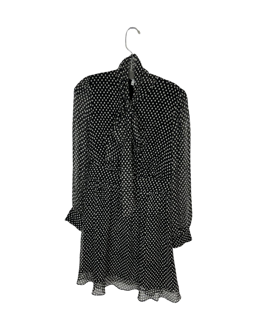 DIANE VON FURSTENBERG Arabella Black & White Silk Dress (Size 6)